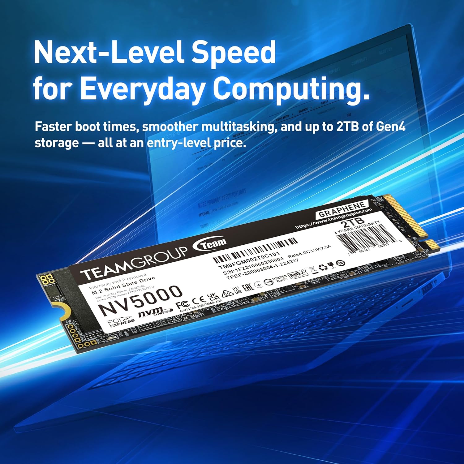 SSD Team Group NV5000 1TB Gen4 M.2 NVMe (4500/1900MB/s)